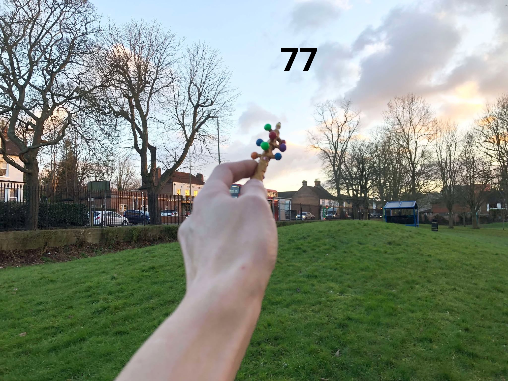 The wand casts a spell!